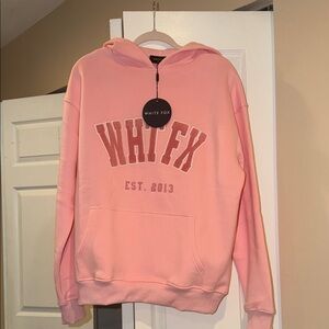 Pink White Fox Hoodie